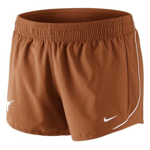 Nike Women's Texas Longhorns Dri-Fit 10K Shorts Burnt Orange Small X-Small - Picture 1 of 4